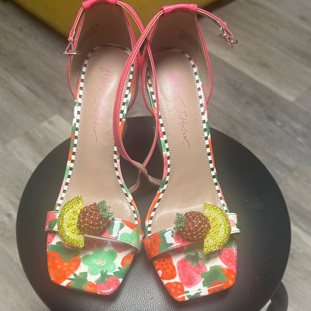 Betsey Johnson Women's Sandals with Fruit Accents